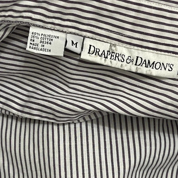 Draper’s & Damon’s Striped Embroidered Top Sz Medium - Picture 3 of 8
